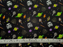 Load image into Gallery viewer, Character Halloween IV - Galactic Halloween Treats - Black Fabric - 1/2 Meter - Cotton Fabric
