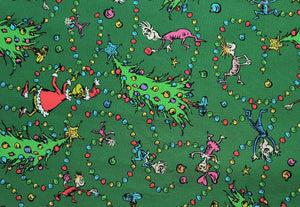 How the Grinch Stole Christmas 22569 Green Robert Kaufman - 1/2 Meter - Cotton Fabric