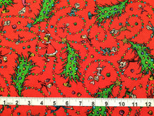 Load image into Gallery viewer, How the Grinch Stole Christmas 22569 Red Robert Kaufman - 1/2 Meter - Cotton Fabric
