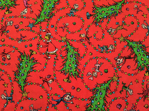 How the Grinch Stole Christmas 22569 Red Robert Kaufman - 1/2 Meter - Cotton Fabric