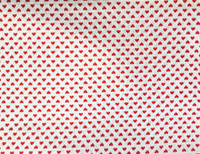 Load image into Gallery viewer, Hearts - White/Red Fabric - 1/2 Meter - Cotton Fabric
