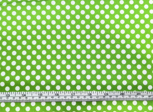 Mixology Green/White Dots Fabric - 1/2 Meter - Cotton Fabric