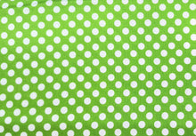 Load image into Gallery viewer, Mixology Green/White Dots Fabric - 1/2 Meter - Cotton Fabric
