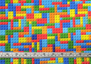 Construction Blocs - Multi Fabric - 1/2 Meter - Cotton Fabric