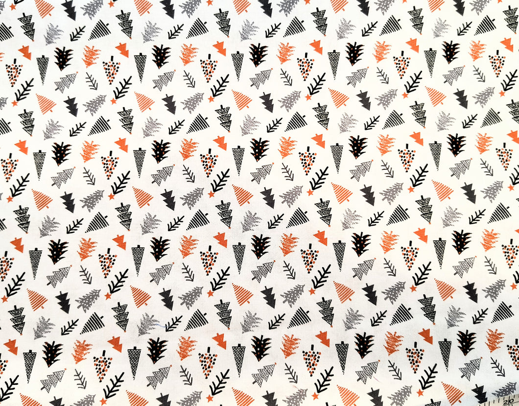 Cozy Penguins Trees Fabric - 1/2 Meter - Cotton Fabric