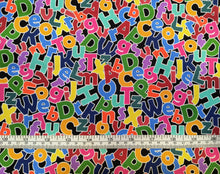 Load image into Gallery viewer, Alphabet Letters - Multi Fabric - 1/2 Meter - Cotton Fabric
