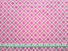 Load image into Gallery viewer, Pink/White Check Flannel Fabric - 1/2 Meter
