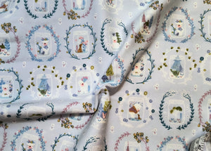 Winter Days Light Blue Flannel Fabric - 1/2 Meter