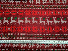 Load image into Gallery viewer, Knitted Reindeer - 1 Yard Cut - Cotton Fabric
