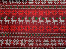 Load image into Gallery viewer, Knitted Reindeer - 1 Yard Cut - Cotton Fabric
