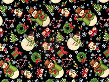 Load image into Gallery viewer, Merry Snowman - 1 Yard Cut - Cotton Fabric

