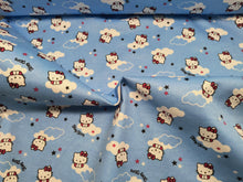 Load image into Gallery viewer, Hello Kitty Blue Flannel Fabric - 1/2 Meter
