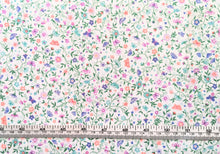 Load image into Gallery viewer, Fairies Friends Flowers - White Fabric - 1/2 Meter - Cotton Fabric
