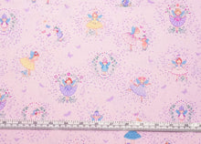 Load image into Gallery viewer, Fairies Friends Multi - Light Pink/Purple Fabric - 1/2 Meter - Cotton Fabric
