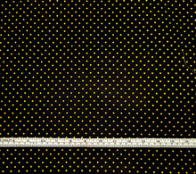 Charger l'image dans la galerie, Dots Yellow/Black Fabric - 1/2 Meter - Cotton Fabric
