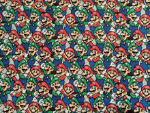 Load image into Gallery viewer, Nintendo Mario and Luigi Fabric - 1/2 Meter - Cotton Fabric
