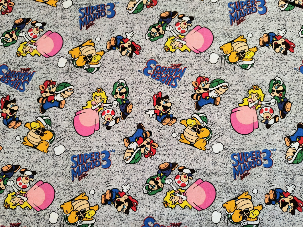 Nintendo Super Mario 3 Fabric - 1/2 Meter - Cotton Fabric