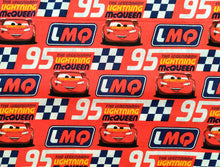 Load image into Gallery viewer, Cars - McQueen The Legend - Red Fabric - 1/2 Meter - Cotton Fabric
