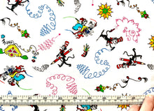 Load image into Gallery viewer, Dr. Seuss - Express Yourself #21472 - White Fabric - 1/2 Meter - Cotton Fabric
