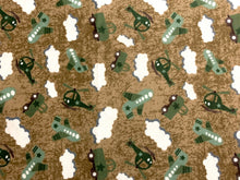 Load image into Gallery viewer, Army little crew Flannel Fabric - 1/2 Meter
