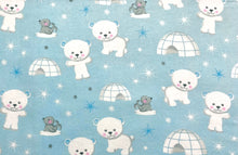 Load image into Gallery viewer, Polar Bears Flannel Fabric - 1/2 Meter
