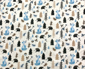 Baby Woodland Boys Flannel Fabric - 1/2 Meter