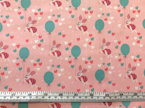 Disney - Winnie the Pooh - Piglet - Light Pink Fabric - 1/2 Meter - Cotton Fabric