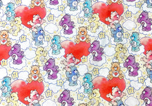 Load image into Gallery viewer, Care Bears - Sketch Art - Care Bears Hearts Light Yellow Fabric - 1/2 Meter - Cotton Fabric
