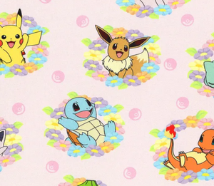 Pokemon 74838-10 Very Light Pink Robert Kaufman - 1/2 Meter - Cotton Fabric