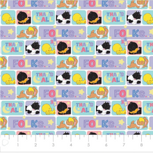 Load image into Gallery viewer, Character Nursery - Looney Tunes Sleepy Tunes - White Fabric - 1/2 Meter - Cotton Fabric
