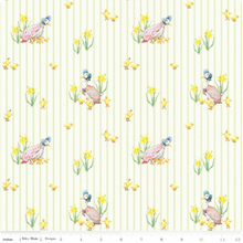 Load image into Gallery viewer, Peter Rabbit and Friends - Duck Stripe - Cream Fabric - 1/2 Meter - Cotton Fabric
