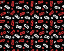 Load image into Gallery viewer, Star Wars 73090221 - Black Fabric - 1/2 Meter - Cotton Fabric
