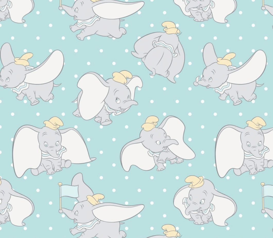 Dumbo 85160305 - Light Aqua Fabric - 1/2 Meter - Cotton Fabric