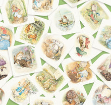 Load image into Gallery viewer, Peter Rabbit and Friends Main - Green Fabric - 1/2 Meter - Cotton Fabric
