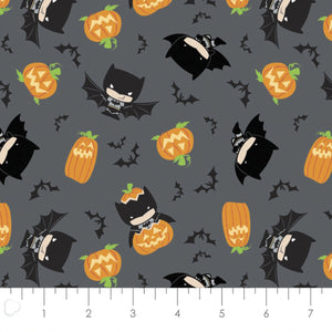 Halloween Batman Kawaii Fabric - 1/2 Meter - Cotton Fabric