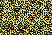 Load image into Gallery viewer, Avocado - Black Fabric - 1/2 Meter - Cotton Fabric
