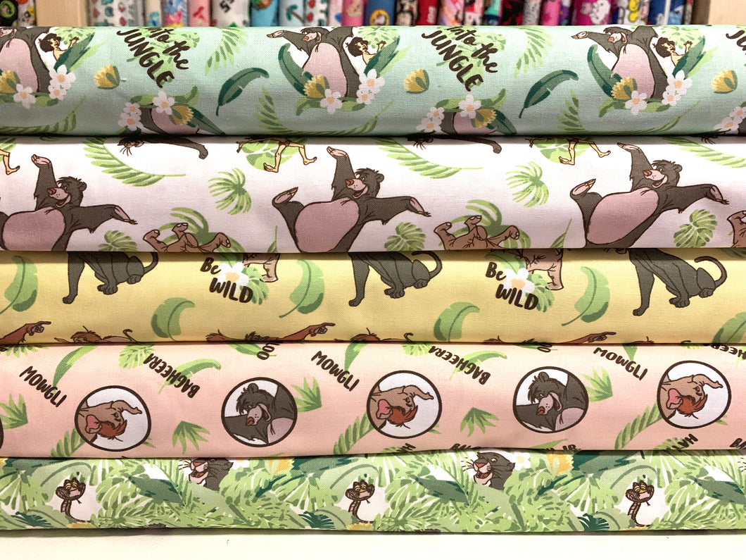 Jungle Book 5 PCS Fat Quarter Bundle - Cotton Fabric