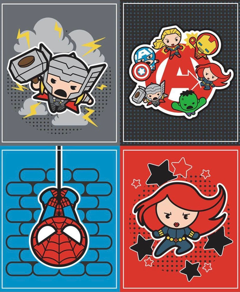 Avengers Kawaii Panel - Cotton Fabric