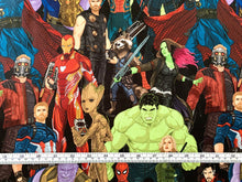 Load image into Gallery viewer, Marvel Avengers Multi Fabric - 1/2 Meter - Cotton Fabric
