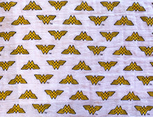 Load image into Gallery viewer, Wonder Woman Logo Fabric - 1/2 Meter - Swaddle Muslin
