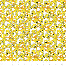 Load image into Gallery viewer, Looney Tunes - Tweety Flannel Fabric - 1/2 Meter
