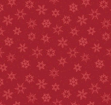 Load image into Gallery viewer, Snowflake C10713 Red Fabric - 1/2 Meter - Cotton Fabric
