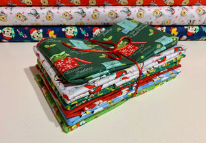 Licensed Christmas Cotton Fabric Bundle - One Pound