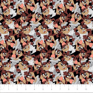 Looney Tunes - Taz Flannel Fabric - 1/2 Meter