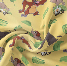 Load image into Gallery viewer, Disney Jungle Book Collection II - Be Wild - Yellow Fabric - 1/2 Meter - Cotton Fabric
