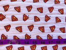 Load image into Gallery viewer, SuperMan Logo Fabric - 1/2 Meter - Swaddle Muslin
