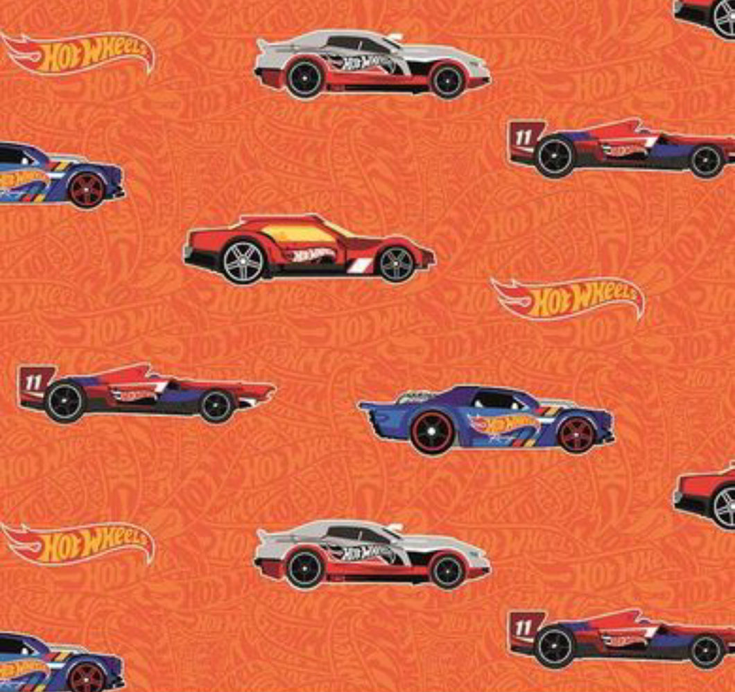 Hot Wheels C9750 Orange Fabric - 1/2 Meter - Cotton Fabric