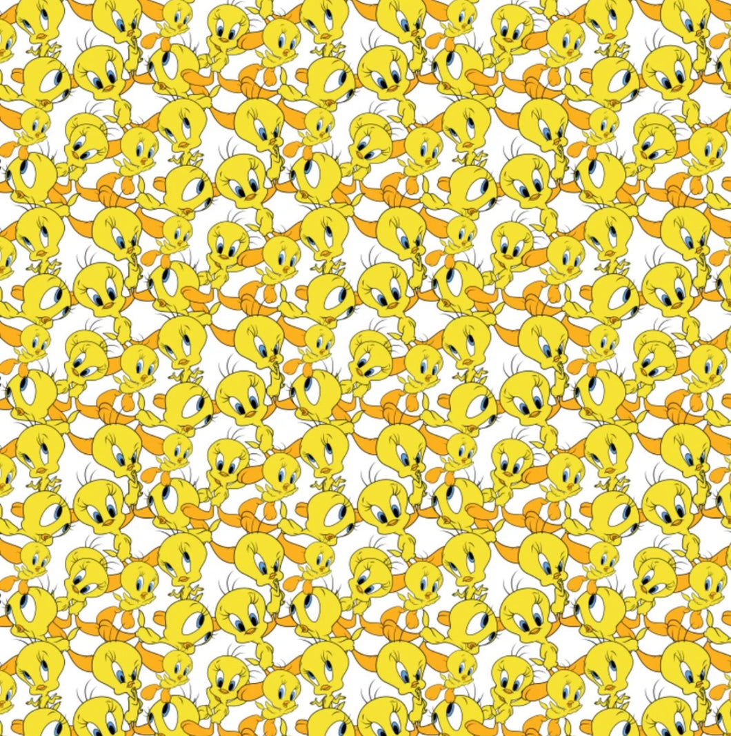 Looney Tunes - Tweety Flannel Fabric - 1/2 Meter