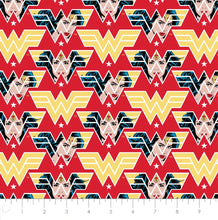 Load image into Gallery viewer, Wonder Woman - WW84 - Face Crop Fabric - 1/2 Meter - Cotton Fabric
