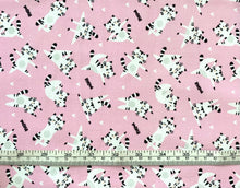 Load image into Gallery viewer, Having Fun Collection by CDS - Having Fun Collection by CDS - Mew Around - Light Pink/Purple Fabric - 1/2 Meter - Cotton Fabric
